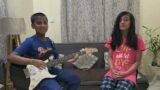 Wonderwall by Oasis | Live Music Cover by 9 Year Old Twins | With Backing Track | 4K Video