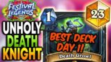 100% WR Unholy Death Knight! Budget Friendly! Hearthstone Festival of Legends Expansion