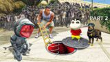 Franklin Shinchan and Chop and Bloop Survived Zombie Virus in GTA 5! Zombie Outbreak  Part 2