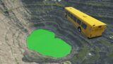 Cars vs Leap of Death Moon Gravity with Green Water #173 – BeamNG.drive | #beamng