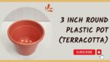 3 Inch Round Plastic Pot Terracotta