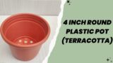 4 Inch Round Plastic Pot Terracotta
