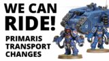 Aggressors can Ride in Land Raiders Now? Space Marine Transport Changes Have Fun Implications…