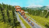 Big & Small Tow Mater vs DOWN OF DEATH in BeamNG.drive