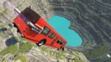 Cars vs Leap of Death Jumps into Blue Water #158 – BeamNG.drive