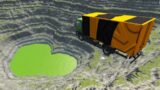 Cars vs Leap of Death Jumps into Green Water #125 – BeamNG.drive