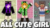 Compilation of the CUTE GIRL in Minecraft ! CREEPER Girl and VILLAGER Girl and ENDERMAN Girl