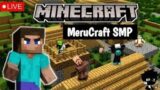 Completing Iron Farm in MeruCraft SMP with  @eoclive  New Minecraft Survival 2023 (Day 5)