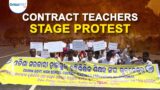 Contract teachers protest