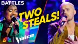 EJ Michels vs. Tasha Jessen on "The Tracks of My Tears" | The Voice Battles | NBC