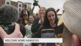 Fans welcome home Hawkeyes team from their historic NCAA run