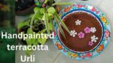 Handpainted Terracotta Urli #Painting on terracotta urli #handpainted urli as a Garden decor diy
