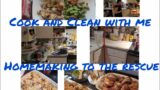 Hang out with me!! Homemaking to the Rescue!!! Cook and Clean with me #cleaningmotivation #cooking