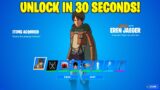 How To COMPLETE ALL EREN JAEGER QUESTS in Fortnite! (Get Eren Yeager Skin)