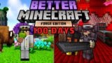 I Survived 100 Days in  BETTER Minecraft Hardcore