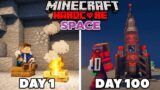 I Survived 100 Days of Hardcore Minecraft in a Modded Space World