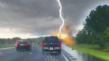 Lightning Strikes a Moving Truck