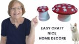Lucky Mushroom Clay Decorative Terracotta Pots, Great Home Decor,  Easy and Fun Craft to Make, DYI