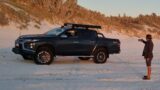 Mitsubishi Triton GLS 4×4 2022 model to the Rescue other 4×4 @Lancelin Beach WA Wet sand bogged.