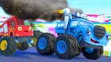 Monster Car Race | Fire Truck | Monster Truck | Cartoon for Kids | BabyBus – Cars World