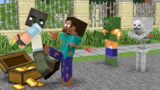 Monster School : Herobrine Lost 2 Hands Catch Robbers – Minecraft Animation