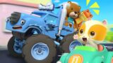 Monster Truck Grabs Baby Kitten's Toy | Police Truck | Cartoon for Kids | BabyBus – Cars World