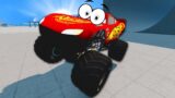 Monster Truck  Lightning Mcqueen vs Death Pipes in BeamNG Drive