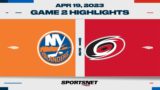 NHL Game 2 Highlights | Islanders vs. Hurricanes – April 19, 2023