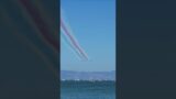 Patriot Jet Team Streams Red white and Blue over SF Bay Fleet Week