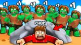ROBLOX BUT ZOMBIE INCREASES EVERY SECOND WITH CHOP