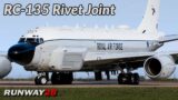 ROYAL AIR FORCE RC-135W RIVET JOINT – Take-Off on CLOSE RANGE at RAF Waddington