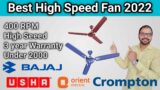 Top 5 Best High Speed Ceiling fan Under 2000 in 2022 Bajaj Fan Crompton fan Orient electric fans