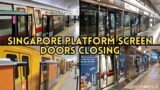 Train & Monorail Platform Screen Doors Closing Compilation, Singapore 2022