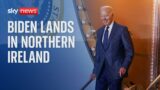 US President Joe Biden lands in Northern Ireland