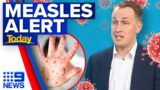 Urgent health alert issued in Sydney after young girl diagnosed with measles | 9 News Australia