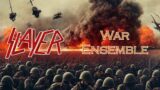 War Ensemble by Slayer – lyrics as images generated by an AI