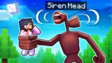 i trolled my sister as Siren head in Minecraft  | MINECRAFT |