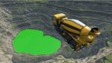 Leap of Death Car Jumps & Falls into Green Slime Pit #297 | BeamNG drive