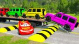 Big & Small Choo-Choo McQueen Boy, King Dinoco vs Pixar Car, vs DOWN OF DEATH – BeamNG.Drive #031