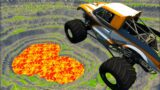 BeamNG drive – Leap Of Death Car Jumps & Falls Into Red water.
