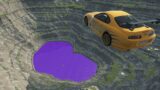 Leap of Death Cars Jumps & Falls into Purple Slime Pit #290 | BeamNG drive