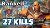 27 Kills BUCK Solo Carry Gameplay (Bounce House) Paladins Ranked