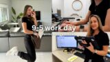 9-5 WORK DAY | office tour, how to prevent wrinkles naturally, home workout, we're gonna be on TV?!