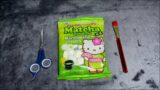 ASMR Hello Kitty Matcha Green Tea Marshmallows, Whispering, Brushing Sounds!