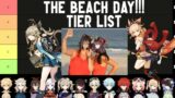 BEACH DAY!!! Tier List Genshin Impact