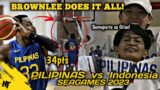 BROWNLEE to the RESCUE! Gilas BINAWIAN ang Indonesia | 32nd SEA GAMES Men's Basketball | HIGHLIGHTS