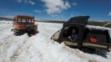 Can a Gator UTV with Tracks Keep Up With a Snowcat?  Guess Which Gets Stuck First!