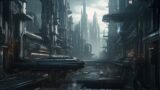 Cyber City From AD 4000. Rain and Futuristic City Ambience for Sleep, Relaxing, Inspiration & Study