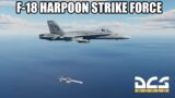 F/A-18C Carrier Ops Harpoon Missile Strike force Practice targets in DCS world