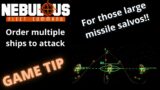 Firing large missile salvos through formations | Game Tip | NEBULOUS: Fleet Command